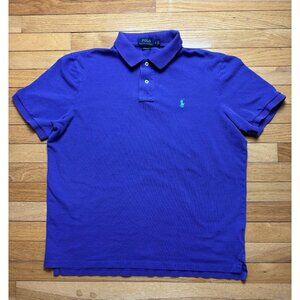 Polo Ralph Lauren Classic Fit Polo Shirt Mens LG Blue Purple Cotton